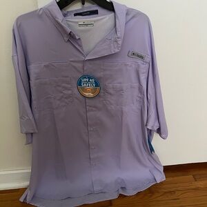 Columbia Men's Light Purple Button Down Shirt